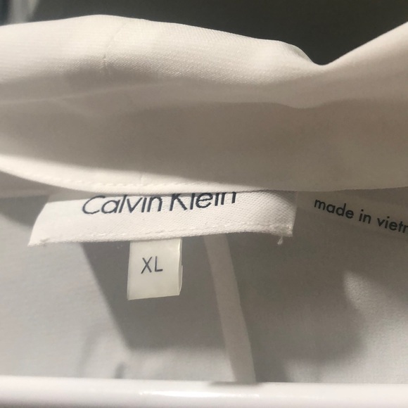 Calvin Klein neck tie bow shirt white xl - Picture 5 of 5